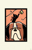 Cat, Dog and Butterfly Masterprint by Ryo Takagi