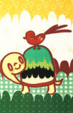 Turtle and Red Bird Masterprint by Minoji 