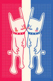Standing Dogs Masterprint by Minoji 
