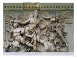 Athena Fighting Gaia's Sons While Gaia Emerges from Below Giclee Print