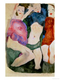 Three Girls Giclee Print by Egon Schiele