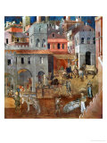 The Blessings of Good Government Reproduction procédé giclée par Ambrogio Lorenzetti