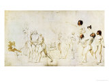 Sketch for the Oath of the Jeu De Paume Giclee Print by Jacques-Louis David