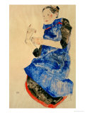 Girl in Blue Apron, 1912 reproduction procédé giclée par Egon Schiele