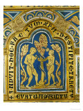 Eve Hands Adam the Apple; the Snake Has a Crowned Woman's Head reproduction procédé giclée par Nicholas of Verdun 