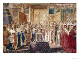 The Coronation of Louis XIV (June 7, 1654) Giclee Print by Charles Le Brun