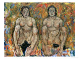 Squatting Women, 1918 Giclee-vedos tekijänä Egon Schiele Squatting Women, 1918 Giclee-vedos tekijänä Egon Schiele