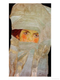 The Artist's Sister Melanie with Silver-Colored Scarves, 1908 reproduction procédé giclée par Egon Schiele