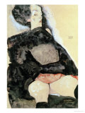 Woman in Black, 1911 Giclee-vedos tekijänä Egon Schiele Woman in Black, 1911 Giclee-vedos tekijänä Egon Schiele
