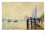 El Támesis en Westminster Lámina giclée por Claude Monet El Támesis en Westminster Lámina giclée por Claude Monet