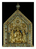 Christ Enthroned, with Two Angels (On the Gable, Obverse Side) Reproduction procédé giclée par Nicholas of Verdun 