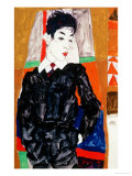 Erich Lederer in Front of a Window, Gyoer, (Hungary), 1912 Giclee-vedos tekijänä Egon Schiele Erich Lederer in Front of a Window, Gyoer, (Hungary), 1912 Giclee-vedos tekijänä Egon Schiele