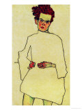 Selfportrait with Shirt, 1910 reproduction procédé giclée par Egon Schiele
