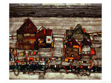 Houses with Laundry, Also Called Suburb II, 1914 Wydruk giclee autor Egon Schiele Houses with Laundry, Also Called Suburb II, 1914 Wydruk giclee autor Egon Schiele