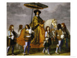 Chancellor Pierre Seguier on Horseback, Leading His Horse is the Young Louis XIV Giclee Print by Charles Le Brun