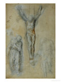 Christ on the Cross Between the Virgin Mary and Saint John () Giclée-Druck von Michelangelo Buonarroti 