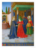 Les Heures D'Etienne Chavalier: The Visitation Giclee Print by Jean Fouquet