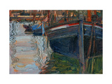 Boats Mirrored in the Water, 1908 Giclée-Druck von Egon Schiele