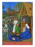 Les Heures D'Etienne Chavalier: Adoration of the Three Magi reproduction procédé giclée par Jean Fouquet