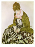 Edith Schiele, the Artist's Wife, Seated, 1915 Giclee Print by Egon Schiele