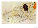 Two Girls (Lovers), 1914 Reproduction procédé giclée par Egon Schiele