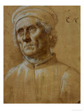 Bust of an Old Man with Round Cap reproduction procédé giclée par Lorenzo di Credi