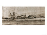 Het Molentje (The Small Mill), Seen from Amsteldijk reproduction procédé giclée par Rembrandt van Rijn 
