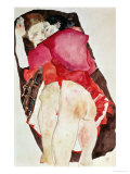 Two Girls (Lovers), 1911 Giclée-tryk af Egon Schiele