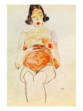 Red Nude, Pregnant, 1910 reproduction procédé giclée par Egon Schiele