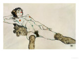 Reclining Female Nude with Legs Spread, 1914 Reproduction procédé giclée par Egon Schiele