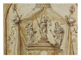 Study for a Funeral Monument Giclée-Druck von Lorenzo di Credi