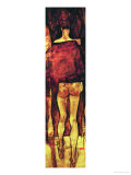 Female Nude, Rear View with Shawl, Fragment Giclee Print by Egon Schiele