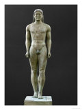Statue of a Kouros, Ascribed to Myron, Marble (6th BCE) Reproduction procédé giclée par Myron 