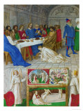 Les Heures D'Etienne Chavalier: Mary Magdalen at the Feast of Simon Giclee Print by Jean Fouquet