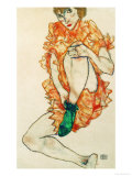 The Green Stocking, 1914 reproduction procédé giclée par Egon Schiele