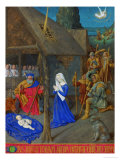 Les Heures D'Etienne Chavalier: The Adoration of the Shepherds Giclee Print by Jean Fouquet