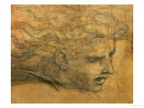 Head of a Young Man, Three Quarters Towards the Right Gicleetryck av Raphael Head of a Young Man, Three Quarters Towards the Right Gicleetryck av Raphael