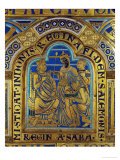 King Solomon and the Queen of Sheba, Verdun Altar, Begun 1181, Enamel Reproduction procédé giclée par Nicholas of Verdun 