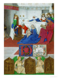 Les Heures D'Etienne Chevalier: Birth of John Baptist Giclee Print by Jean Fouquet