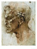 Head of a Faun Giclee Print by Michelangelo Buonarroti 