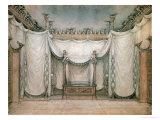Queen Louise's Bedroom, Schloss Charlottenburg, First Design, 1809-10 Giclee Print by Karl Friedrich Schinkel