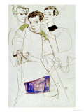 Triple Selfportrait, 1913 Giclee-vedos tekijänä Egon Schiele