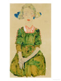 Young Girl with Blue Ribbon, 1911 Giclee-vedos tekijänä Egon Schiele Young Girl with Blue Ribbon, 1911 Giclee-vedos tekijänä Egon Schiele