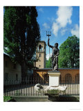 Inner Courtyard and Poseidon Fountain, Schloss Glienicke, 1826 Giclee Print by Karl Friedrich Schinkel