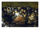 Witches' Sabbath (Aquellare), Detail Giclee Print by Francisco de Goya