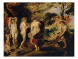 The Judgement of Paris Reproduction procédé giclée par Peter Paul Rubens