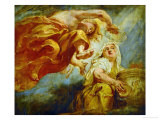 Genius Crowning Religion, Sketch for the Center of the Apotheosis of King James I Giclee Print by Peter Paul Rubens