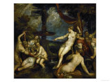 Diana and Callisto Giclée-tryk af Titian (Tiziano Vecelli) Diana and Callisto Giclée-tryk af Titian (Tiziano Vecelli)