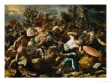 Joshua's Victory Over the Amorites, 1624 reproduction procédé giclée par Nicolas Poussin