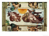 The Sistine Chapel; Ceiling Frescos after Restoration reproduction procédé giclée par Michelangelo Buonarroti 